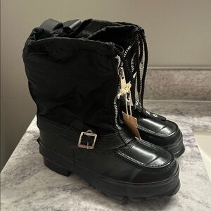 Steel Shank Mens Thermolite Boots Size 6 Zip Up 8" Black